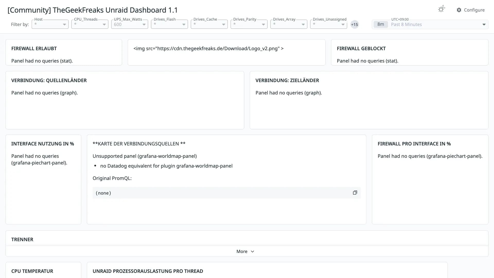 TheGeekFreaks Unraid Dashboard 1.1