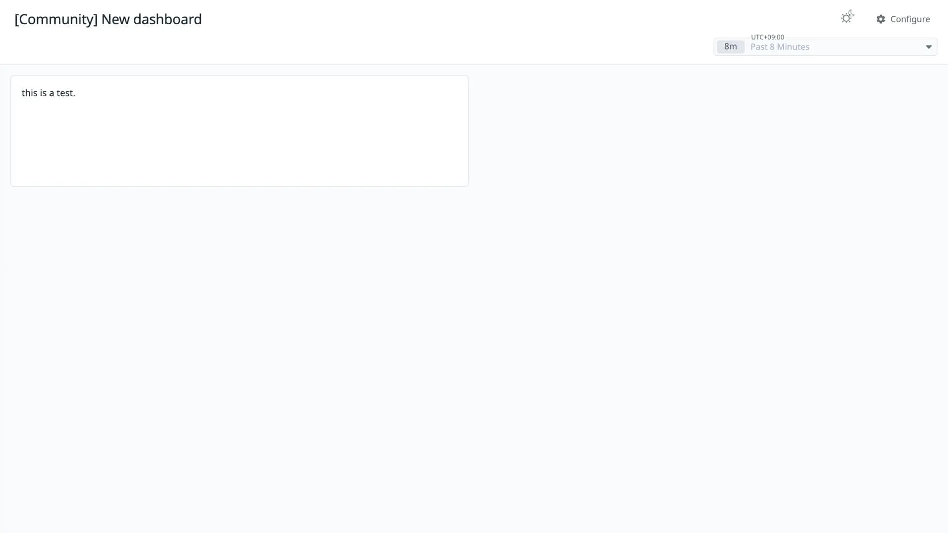 New dashboard