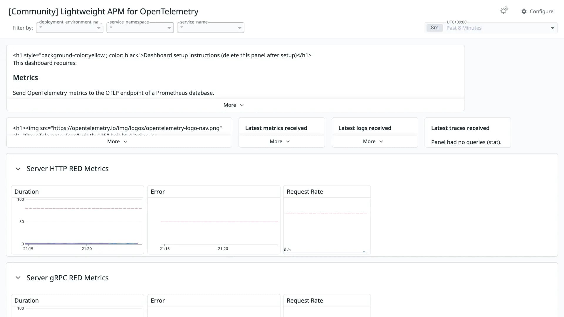 Lightweight APM for OpenTelemetry