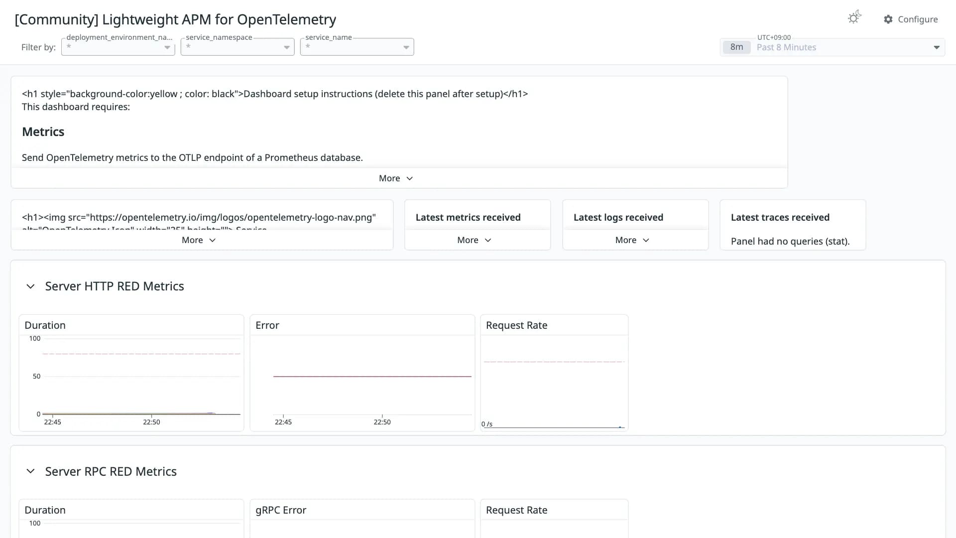 Lightweight APM for OpenTelemetry