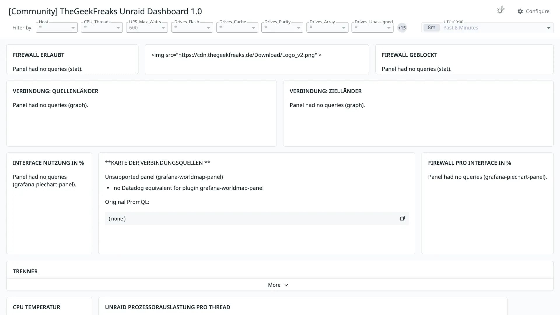 TheGeekFreaks Unraid Dashboard 1.0