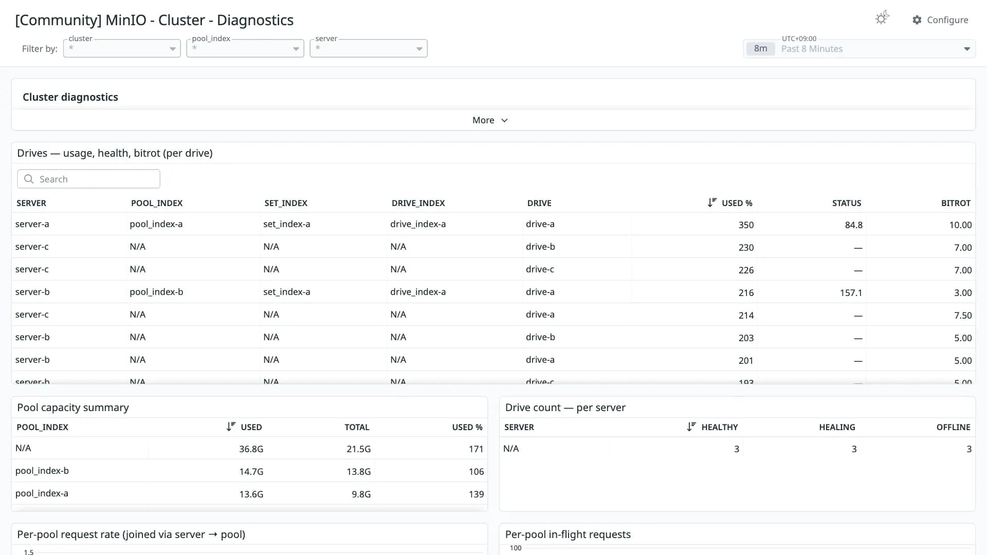 MinIO - Cluster - Diagnostics